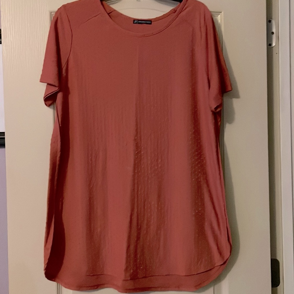 Adrianna Papell Burnt Orange Shirt Size XL